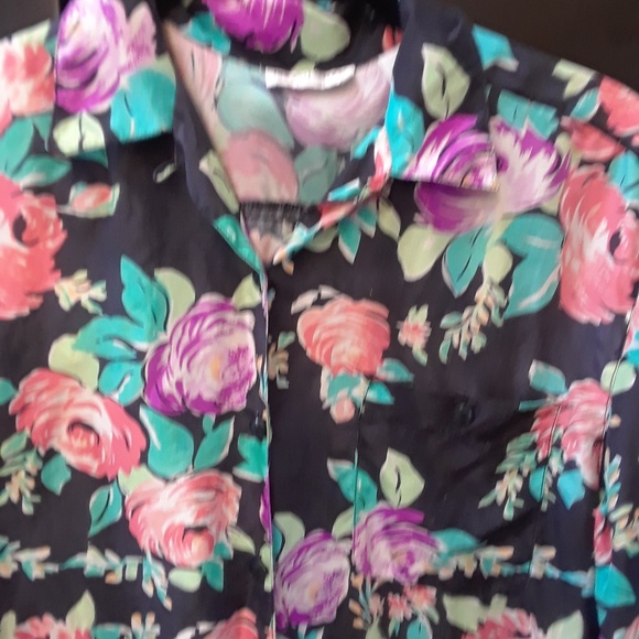 Robert Stock Silk Floral Button Down Shirt M - Picture 2 of 3